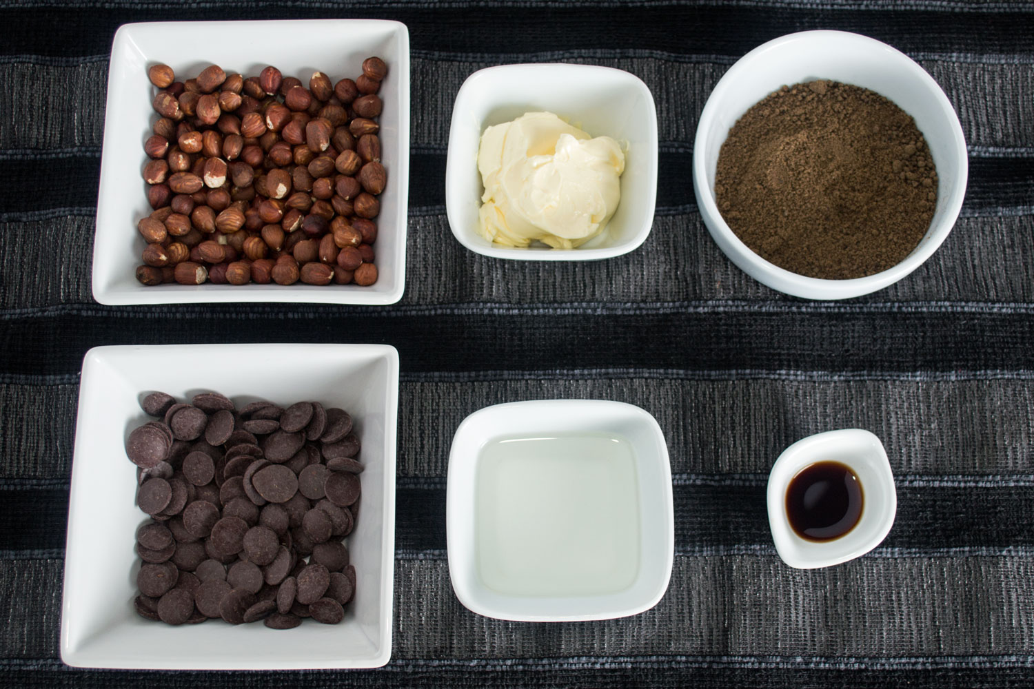 Ingredientes Creme de Chocolate com Avelãs